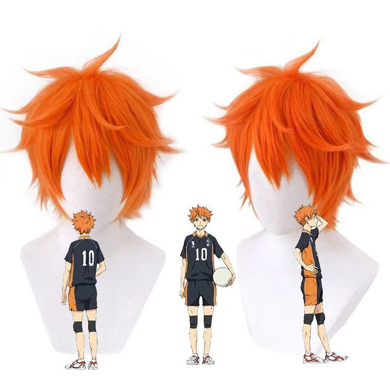 วิกผมสีส้มสำหรับคอสเพลย์ แบบผมสั้นย้อนกลับ อิ่งง่าย H84M