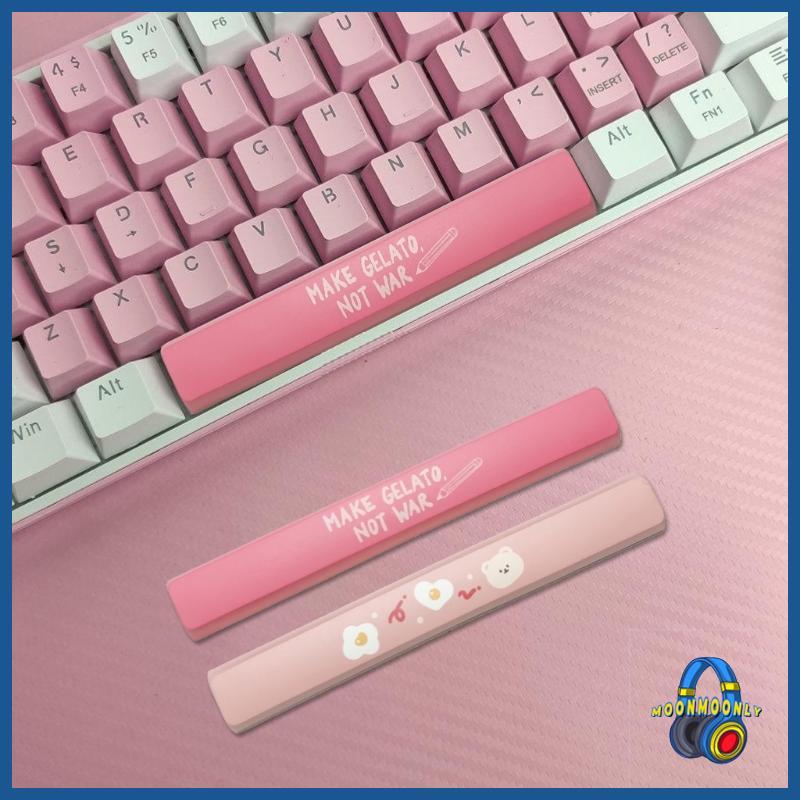 MOON PBT Space Bar Keycap อัพเกรดคีย์บอร์ด Keycap Customised 7U Spacebar Keycap สําหรับคีย์บอร์ดแบบก