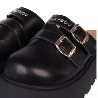 PLAYBOY รุ่น MOLLA Mule shoes รองเท้ามิวล์ส้นหนา รหัส ST-HS254C142 ดีไซน์ทรงมิวล์(Mule)ส้นหนา มี2 สี