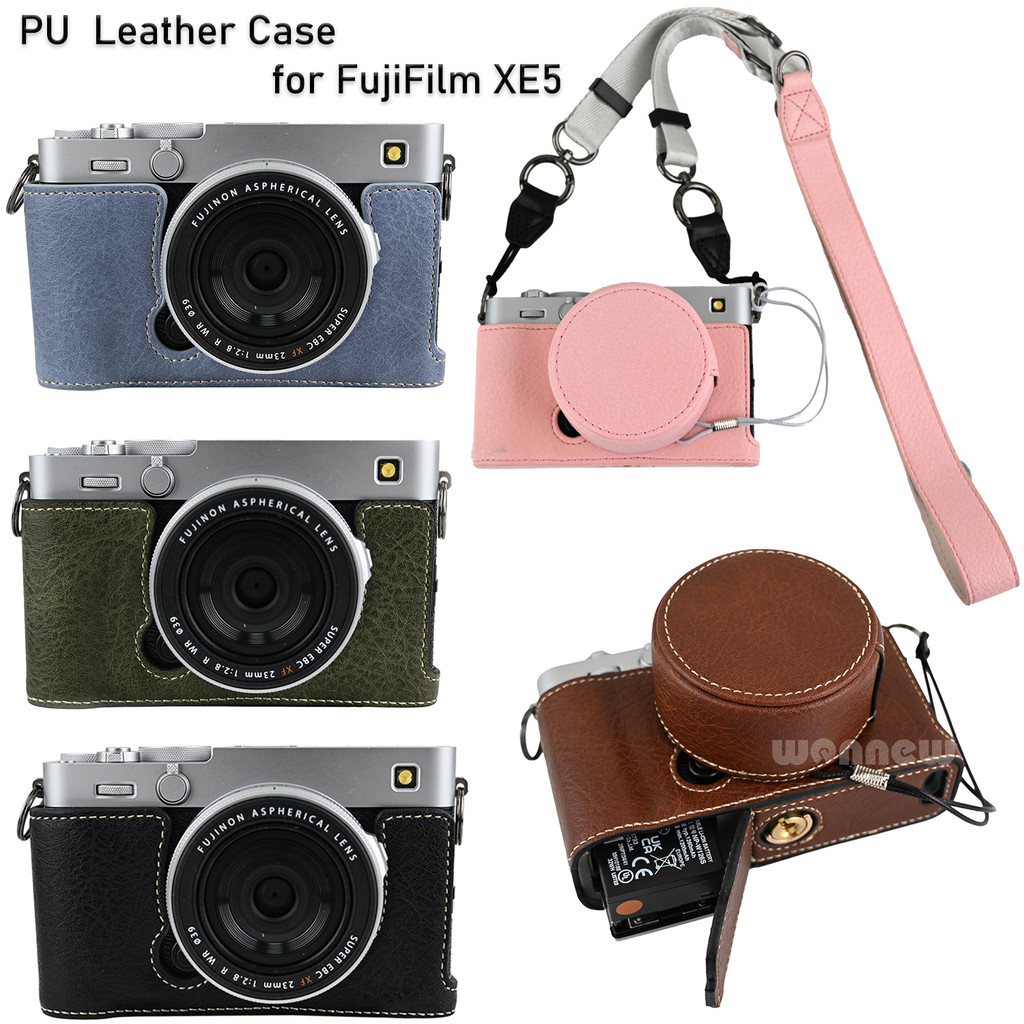 XE5 Casing Pu Leather Camera Case Half Body Cover for FujiFilm XE5 X-E5