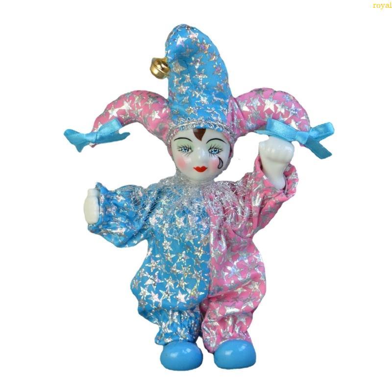 (ส่วนลดสูง)oyalking.th Sweet Porcelain Triangel Doll Harlequin Doll Figures ของเล่นสะสมน้ําตา Angell