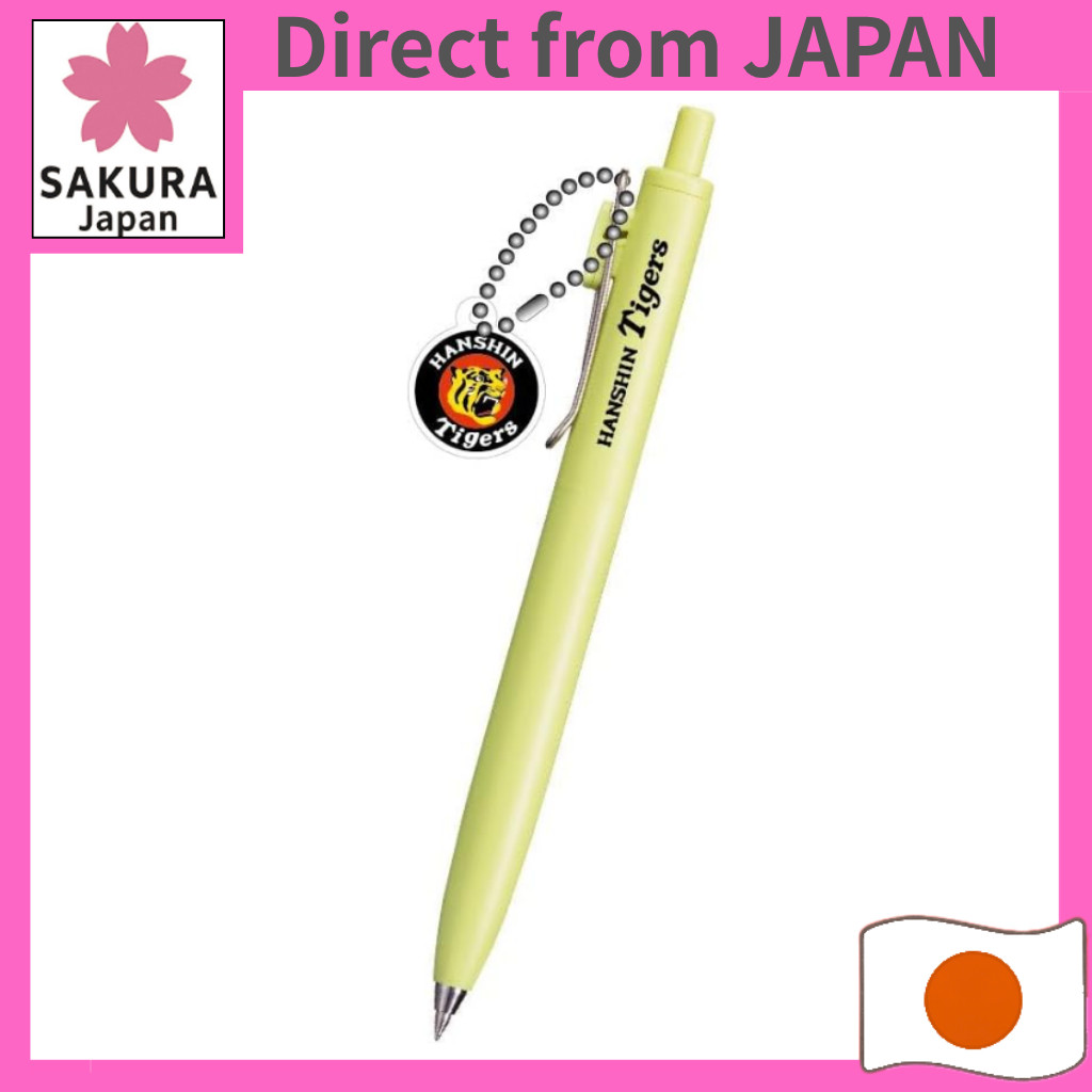 Hanshin Tigers ballpoint pen: uni-ball ONE F 0.38mm, yellow barrel; Mitsubishi Pencil; regional excl