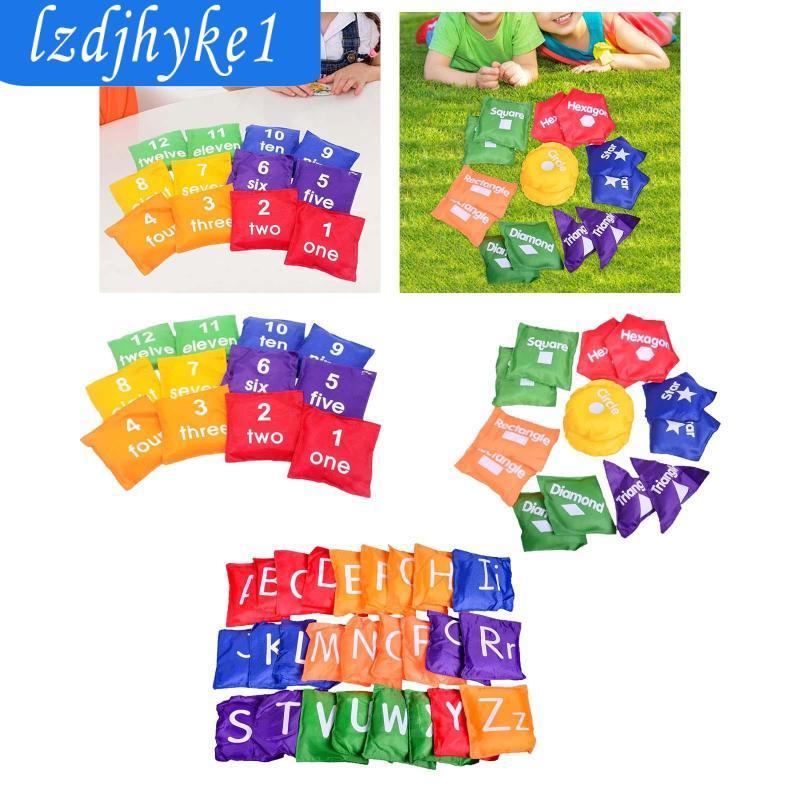 [Lzdjhyke1] Cornhole Bean Bags ชุดของเล่น Number Kids Throwing Bean Bags สําหรับเกมครอบครัว