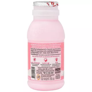 เมจินมสดรสสตรอเบอร์รี่ 200ซีซี Meiji Pasteurized Milk Strawberry 200cc. [หมายเลขบาร์โค้ด 8850329120611 ]