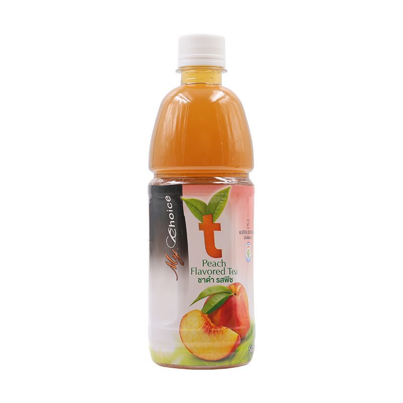 มายช้อยส์น้ำชาดำรสพีช 500มล. My Choice Peach Flavored Tea 500ml. [หมายเลขบาร์โค้ด 8853474058280]
