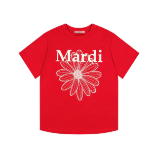 MARDI MERCREDI 26SS TSHIRT Summer Classic Daisy Print Round Neck Short Sleeve Dropped Shoulder Sleeve T-Shirt