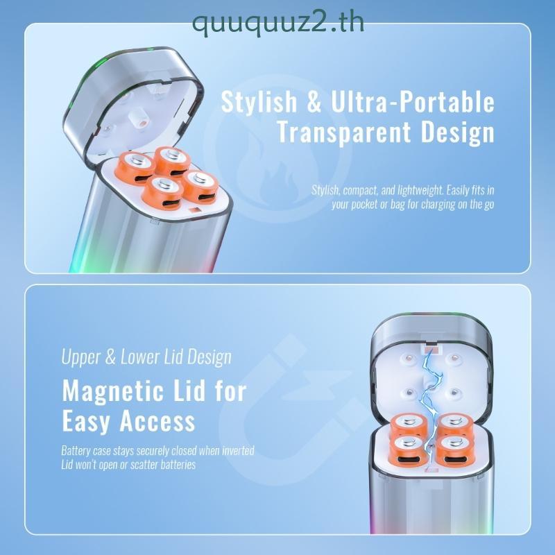 Quu อุปกรณ์เสริมสําหรับเล่นเกม Chargers Case Type C Input 4 Slot