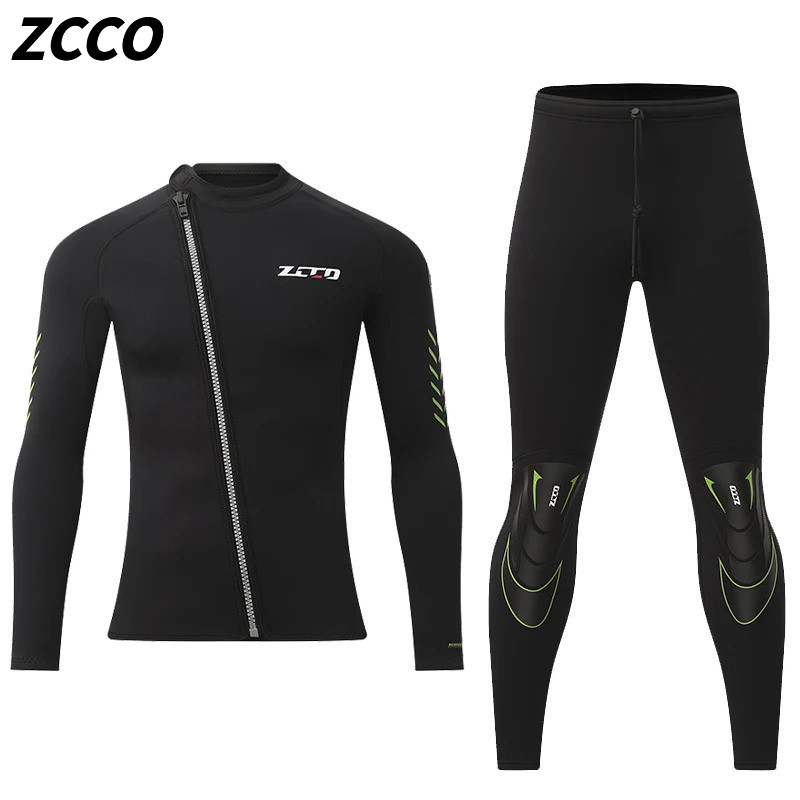 3 มม. Neoprene ผู้ชายผู้หญิง Wetsuit Warm แยกดําน้ําเสื้อผ้าซิปเสื้อกางเกงชุดว่ายน้ํา Kayak Surfing ชุดว่ายน้ําชุดดําน้ํา