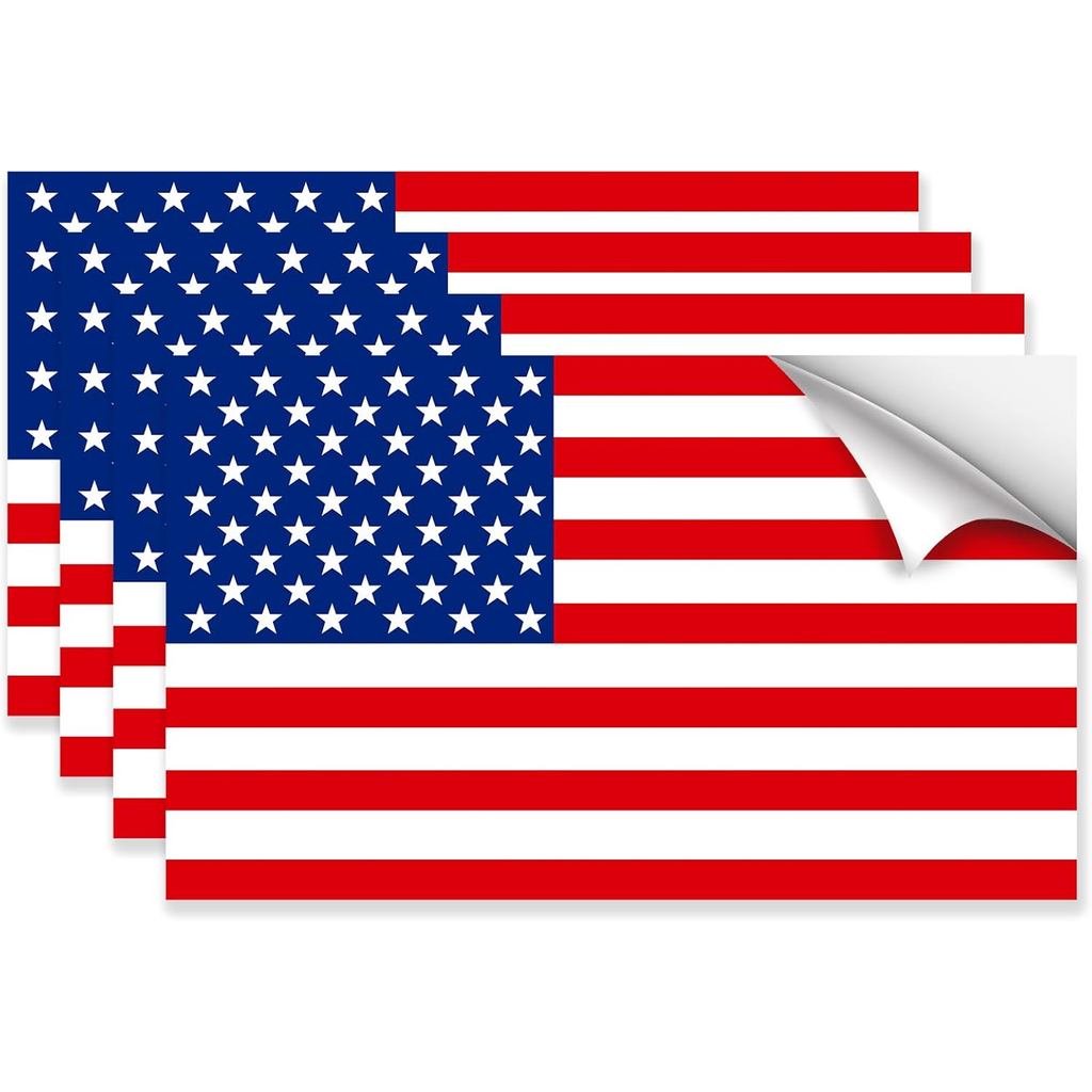 Anwyll 4Pack American Flag สติกเกอร์-สะท้อนแสง American Car Decals 53 นิ้ว USA Flag สติกเกอร์ไวนิล U