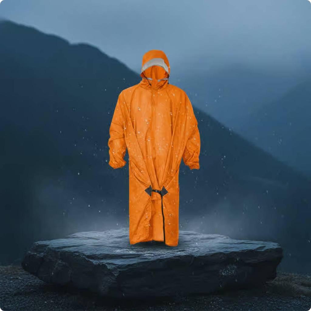 [arutoxalc] Rain Poncho กลางแจ้งชุดกันฝนกันน้ําเดินป่า Cape 20D 380T ไนลอนน้ําหนักเบา Tarp Shelter ส