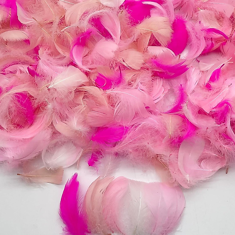 ขนนกหงส์นุ่มสีสันสดใส 100กรัม/แพ็ค 3สี ใช้ตกแต่งกล่องของขวัญ DIY งานคราฟต์ ถ่ายรูป Feather Craft