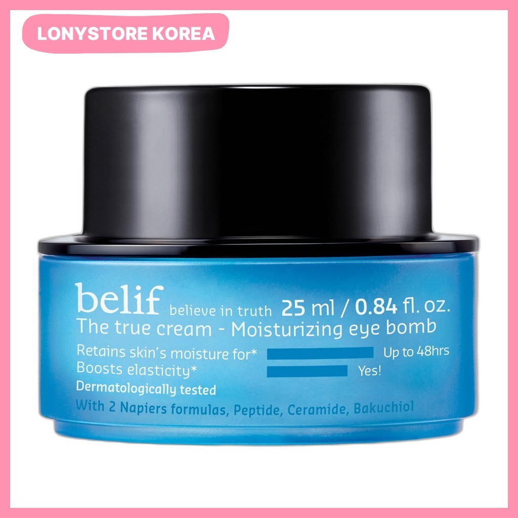 [belif] The True Cream - Moisturizing Eye Bomb, 25ml, 1 ชิ้น / ครีมบํารุงรอบดวงตาเกาหลี / สูตรให้ควา
