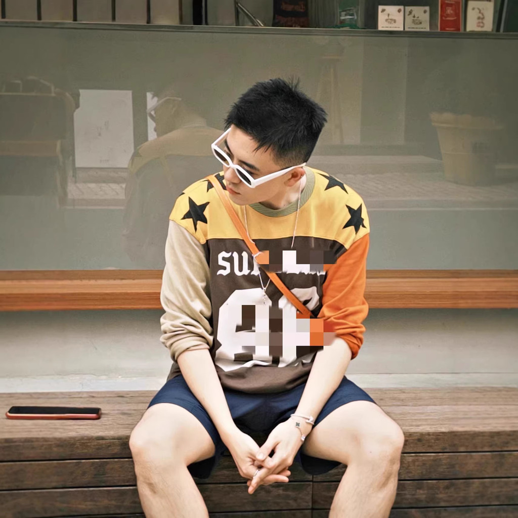 WL0K Supreme x lay เสื้อสวมหัวคอกลมแขนยาว Bottoming เสื้อฟุตบอล Unisex
