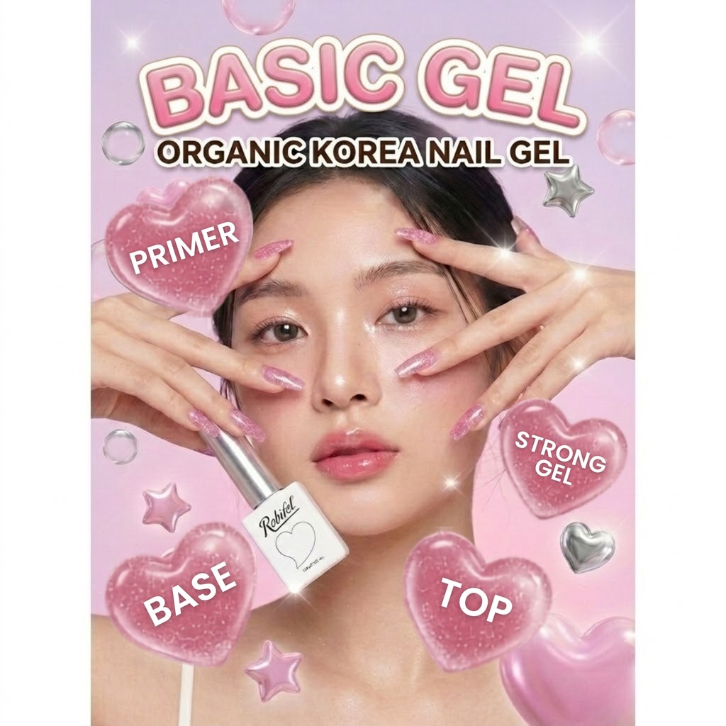 ROBIFEL เล็บเจล เกาหลี ออแกนิก Top / Base / Primer / strong gel / Topกระจก / Rubber Base / กาวPVC /Topเปลือกไข่ / ล้างสี