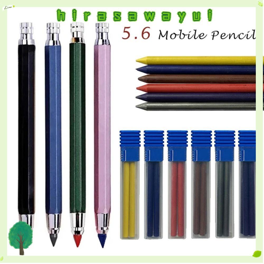 HIRASAWAYUI ดินสออัตโนมัติ, โลหะ 5.6 มม.ดินสอ, Creative 2B/4B/6B/8B ดินสอ Refill Sketch การออกแบบการ