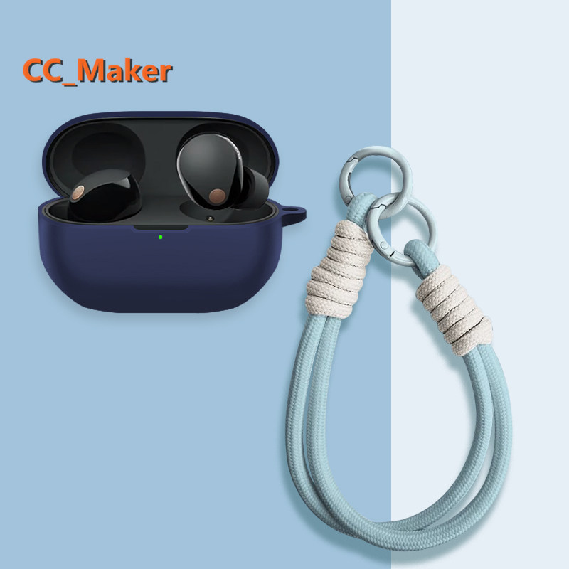 Case for Sony WF-1000XM5 Silicone Soft Case Cute Lanyard Pendant Suitable for Sony WF-1000XM5 Shockp