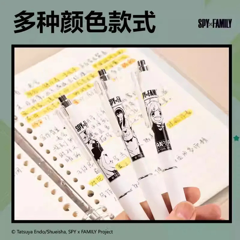 [Deli] Spy Play House Pen Co-Branded Press Gel Pen Quick-Drying ST Tip Writing Work Student Cartoon 