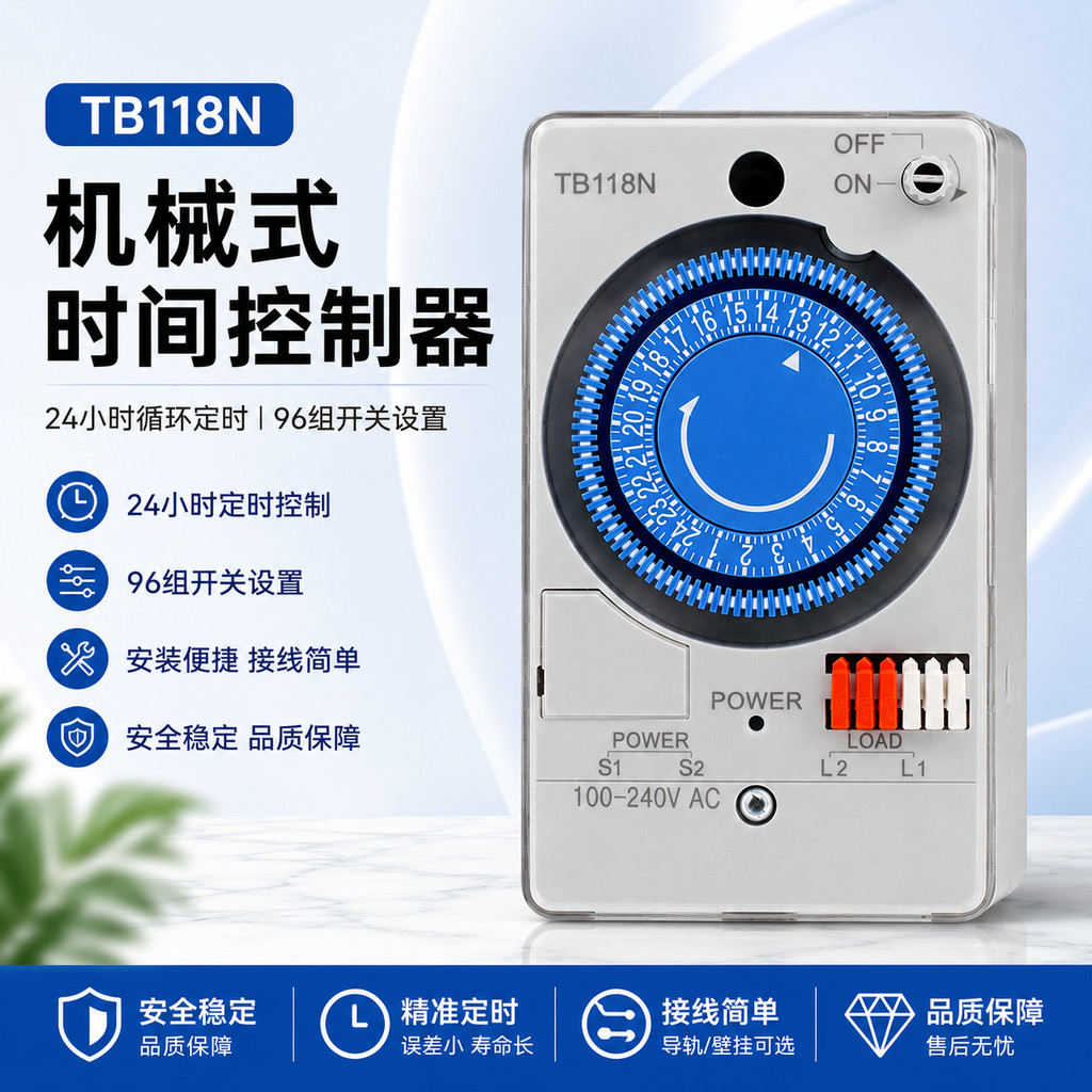 สวิตช์จับเวลาแบบกลไก TB118N TB178 TB118NE7 ตัวจับเวลาบิลบอร์ด ตัวจับเวลาอุตสาหกรรม B7XW