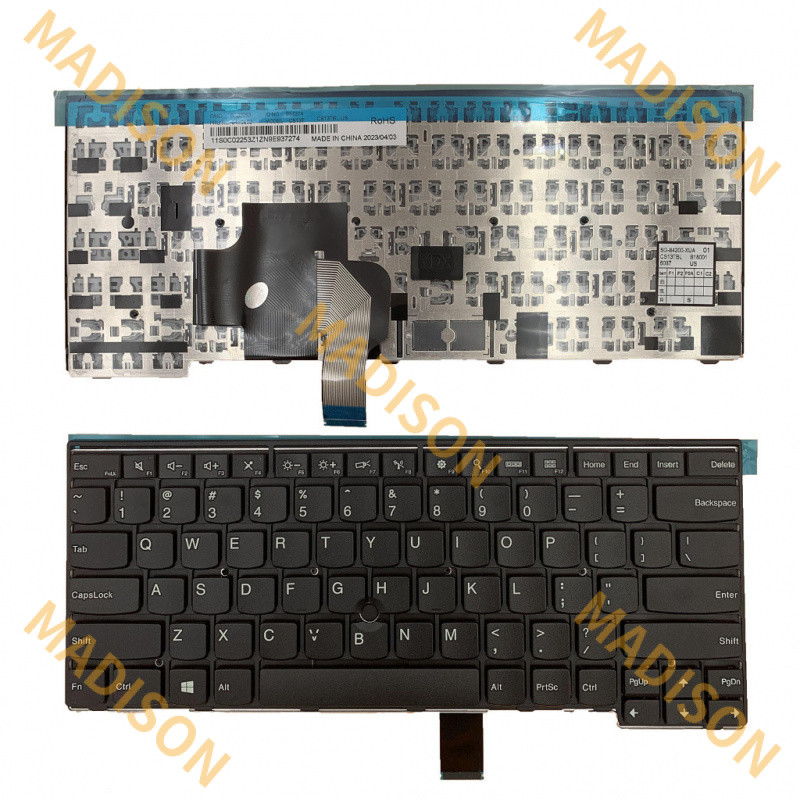 แป้นพิมพ์ US สําหรับ Lenovo ThinkPad e431 E440 l440 l450 L460 l470 t440 T450 t460 ไม่มีจุด