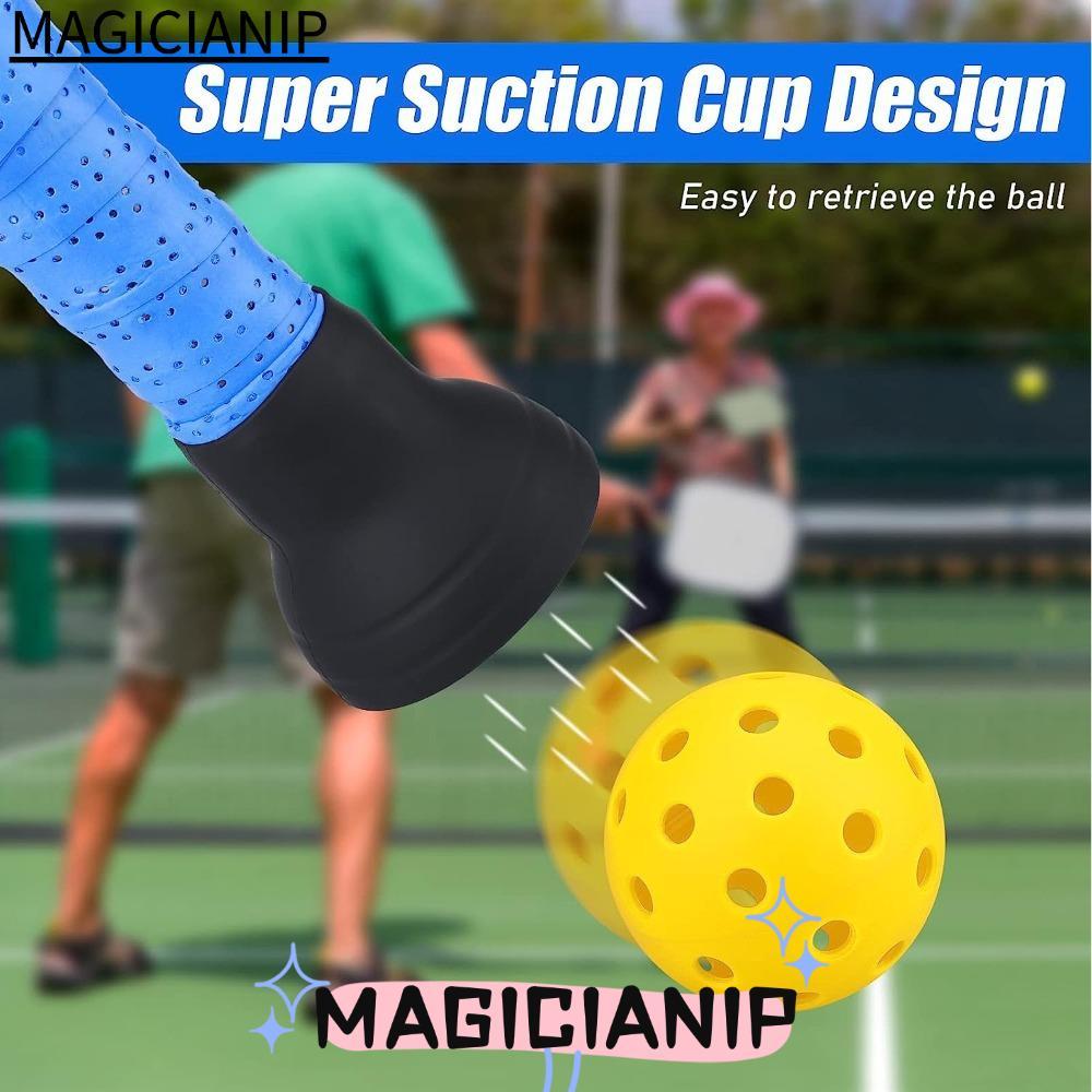 MAGICIANIP Peak Racquet Picker, ซิลิโคนอุปกรณ์กีฬา Pickleball Ball Retriever,สะดวกโช้คอัพเทนนิสเทนนิสการฝึกอบรม Pickleball Outdoor