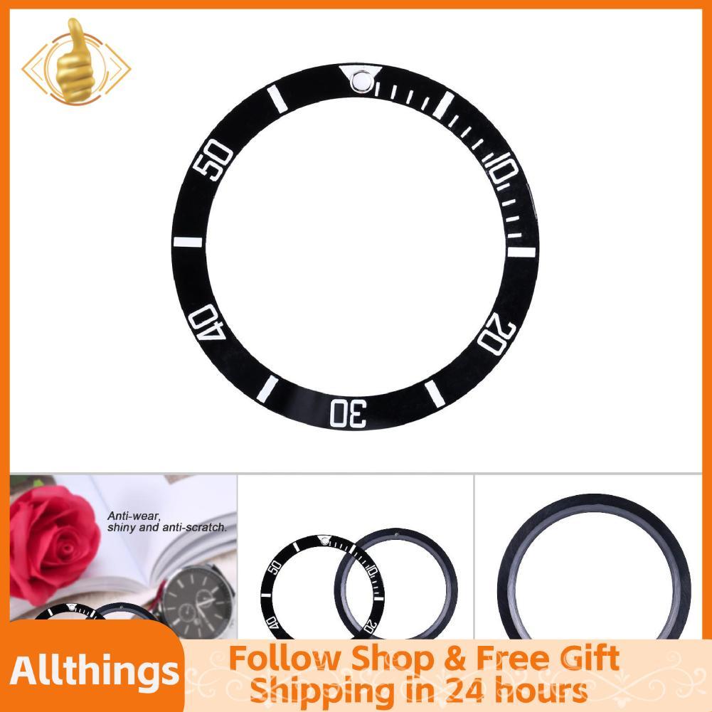 Allthingss Allthingss Estink Ceramic Watch Bezel แทรกนาฬิกาข้อมือ Loop อะไหล่ (สีดำ)