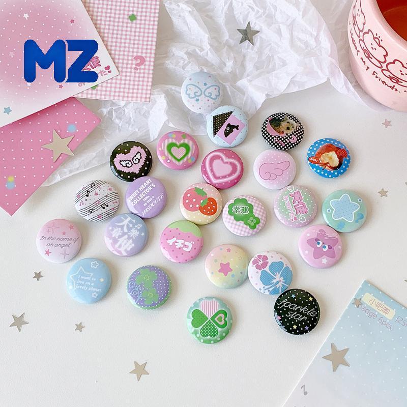 [MZ] 6/24 ชิ้น Retro Y2K Kawaii การ์ตูนป้ายญี่ปุ่นตกแต่ง Pins เหมาะสําหรับกระเป๋าและเสื้อผ้าสําหรับเ