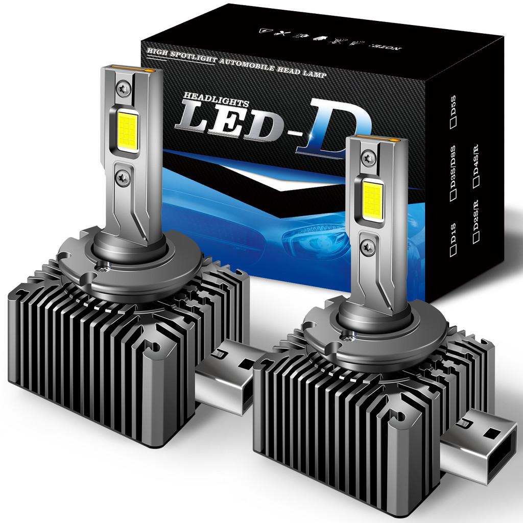 หลอดไฟหน้ารถยนต์ LED ซีรีส์ D กำลังสูง ท่อทองแดง d3s หลอดไฟรถยนต์ d1s หลอดไฟซีนอน d4s HID ความสว่างส