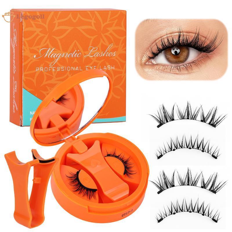 Legogoll Magnetic 3D Eyelashes Set No Glue Needed Soft Lightweight Natural Effect with Storage Case 