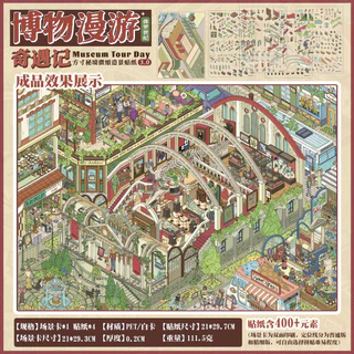 Idako [Yuxian Square นิ้ว Secret Realm 3.0] 5 ชิ้นขนาดใหญ่พิพิธภัณฑ์สินค้า 3d ภูมิทัศน์สติกเกอร์ Immersive diy Decompression SS054
