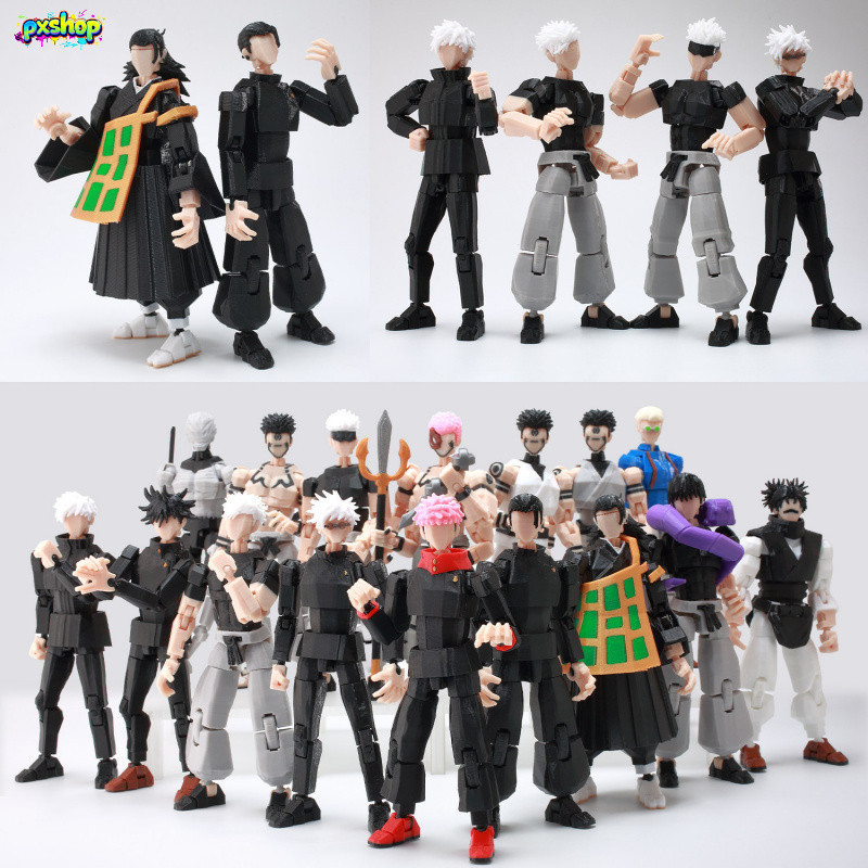 [คลังสินค้าพร้อม] Jujutsu Kaisen 3D พิมพ์ Lucky 13 Action Figure Gojo Satoru Sukuna Articulated หุ่นยนต์อะนิเมะหุ่นเดสก์ท็อปเครื่องประดับ Creative Geek ของขวัญ