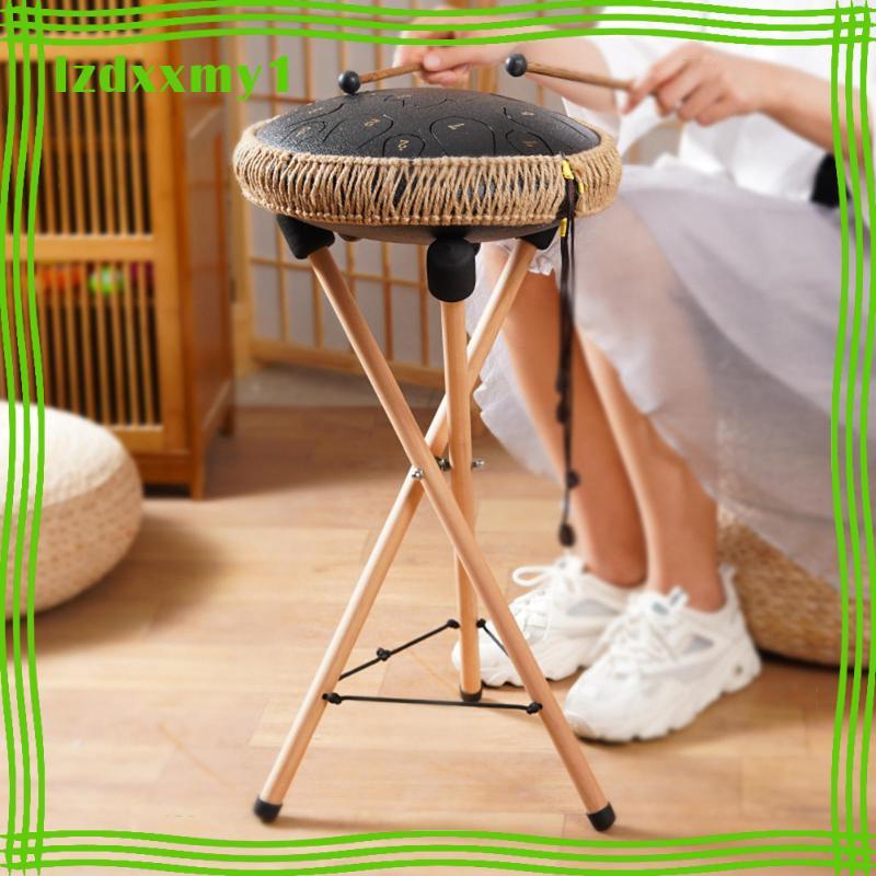 [Kiddy] Ethereal Drum Stand Handpan Drum Bracket, ขยาย, ไม้เนื้อแข็ง, ความสูง 55 ซม.