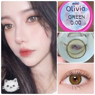 คอนแทคเลนส์ รุ่น Mini Olivia สีเขียว/สีฟ้า Green/Blue มีค่าสายตา (0.00)-(-10.00)