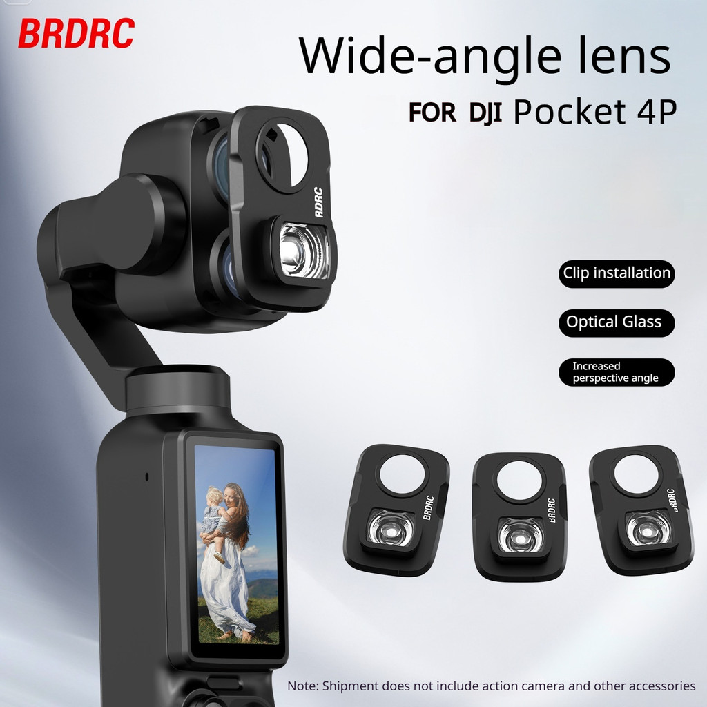 เข้ากันได้กับเลนส์มุมกว้าง DJI OSMO POCKET 4P ตัวกรองภายนอก 108 ° อุปกรณ์เสริมเลนส์ป้องกันเลนส์ขยาย