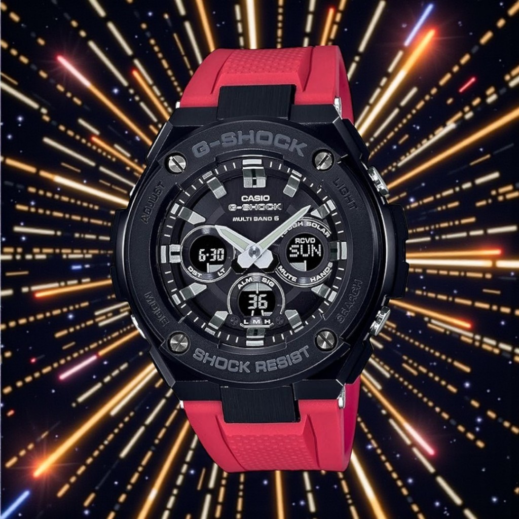 CASIO watch G-SHOCK G-STEEL radio solar GST-W300G-1A4JF for men.