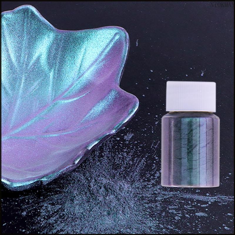 NIOK Color Shift Pigment Powder สําหรับเพ้นท์เล็บภาพวาดอีพ็อกซี่เรซิ่น Mica Powder