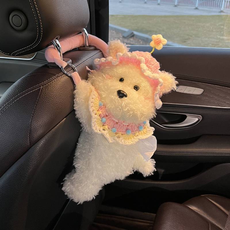 Creative Car Tissue Box Cute Hanging West Highland Car Tissue Box Advanced Sense Car Interior Decora