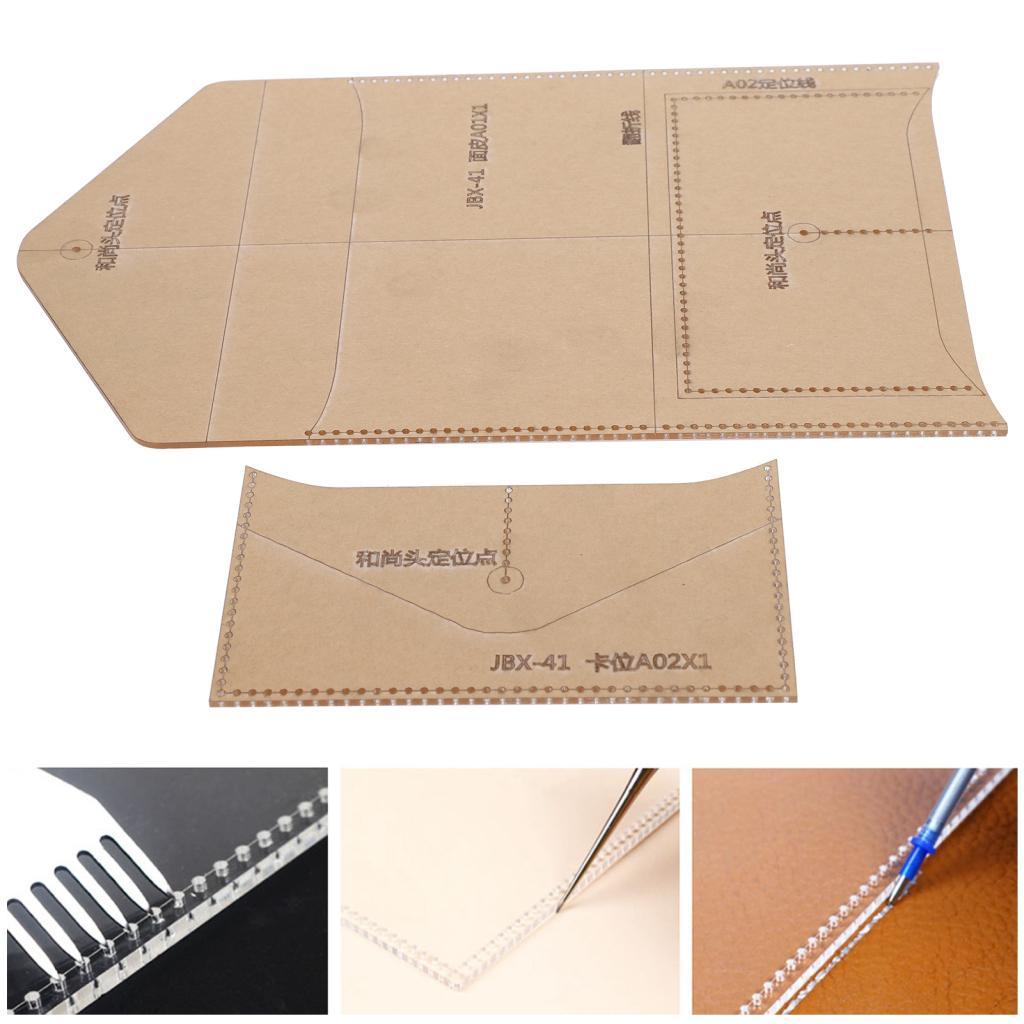 Bmai อะคริลิค DIY แม่แบบสําหรับซองจดหมายกระเป๋ากระเป๋าถือใสลายฉลุหัตถกรรมอุปกรณ์