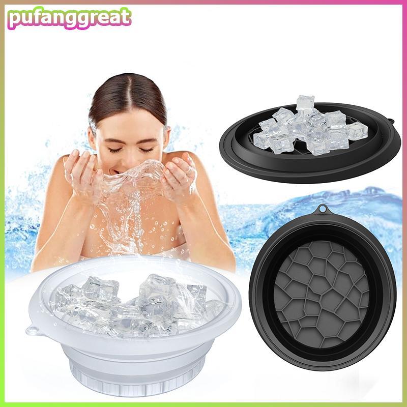 Pufanggreat ชามขนาดใหญ่สําหรับ Face Ice Bath ชามน้ําแข็งพับได้ชามซิลิโคนสําหรับจุ่มใบหน้า Ice Bath I