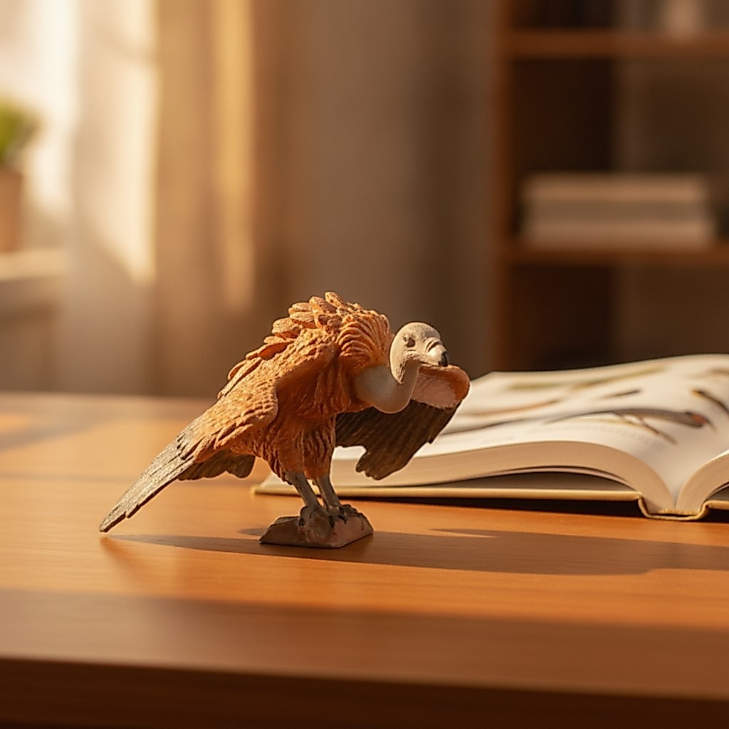 Vulture Figurine ที่สมจริง Vulture รูปปั้นนก Prey Figurines รายละเอียดสัตว์รุ่น Miniature สําหรับนัก
