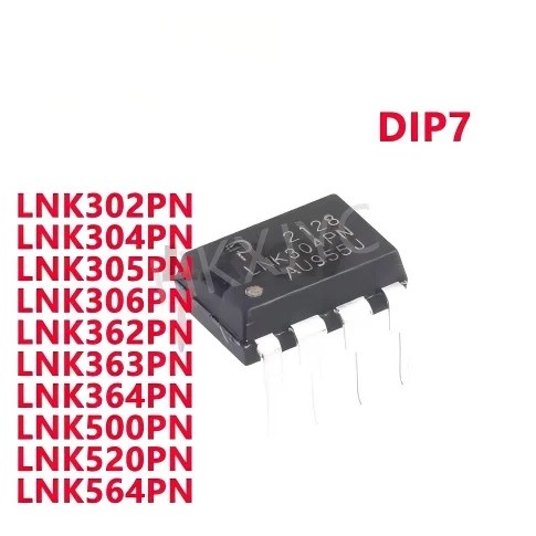 5PCS LNK302PN LNK304PN LNK305PN LNK306PN LNK362PN LNK363PN LNK364PN500PN LNK520PN LNK564PN DIP7 ชิปจ