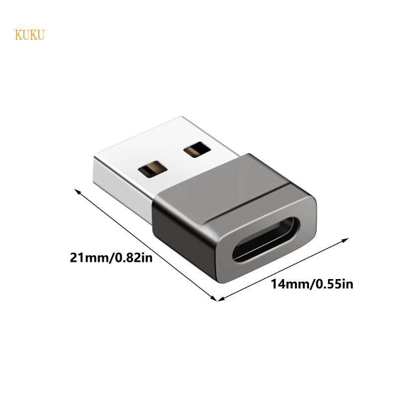 KU * โทรศัพท์ USB C Female เป็น USB A Male Converter สําหรับ Quick File Transfers File Sharing