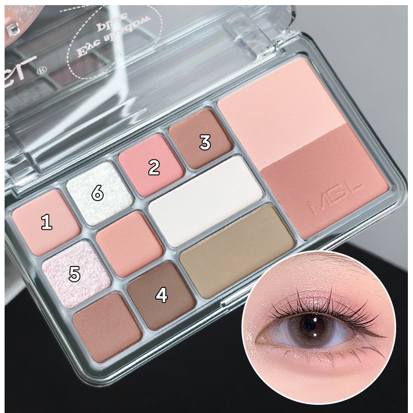 contour คอนทัวร์ MGL12 Color Beauty Eyeshadow Palette Comprehensive Palette Blush Repairing Highligh