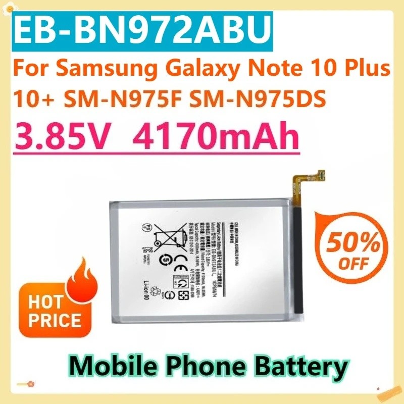 สําหรับ Samsung Galaxy หมายเหตุ 10 Plus 10 + SM-N975F SM-N975DS 3.85V 4170mAh EB-BN972ABU เปลี่ยนแบต
