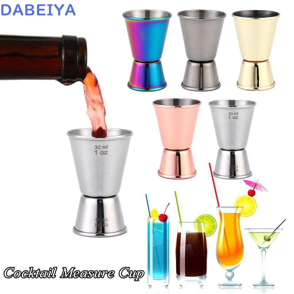 DABEIYA วัด Jigger, 1/2-1oz 304 สแตนเลสสตีลแก้ว Shaker, สไตล์ญี่ปุ่น Dual Shot Barware สําหรับ Barte