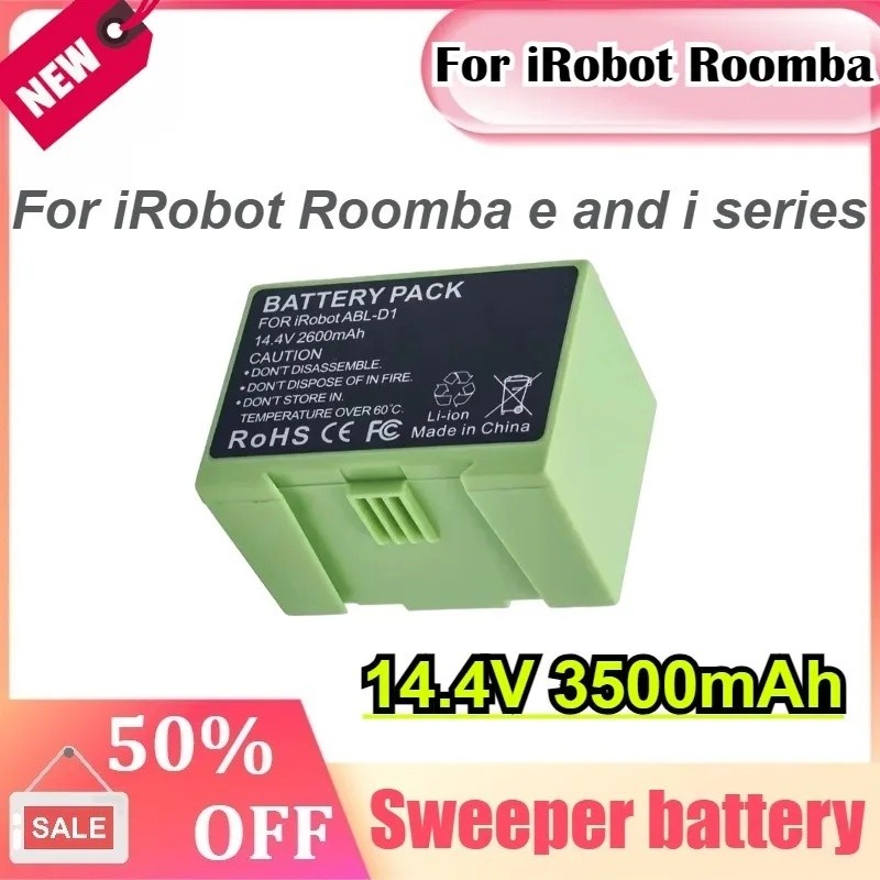 14.4V 3500mAh แบตเตอรี่ทดแทนสําหรับ IRobot Roomba E และ I Series I7+ E5 7550 7150 I3 3150 I3 + 3550 