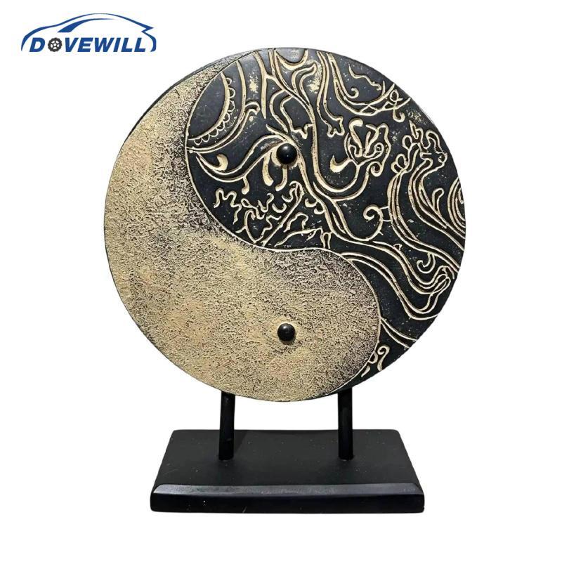 [Dovewill] Yin Yang Sculpture Meditative-Influenced Yin-Yang Sculpture Textured Disc เครื่องประดับพร