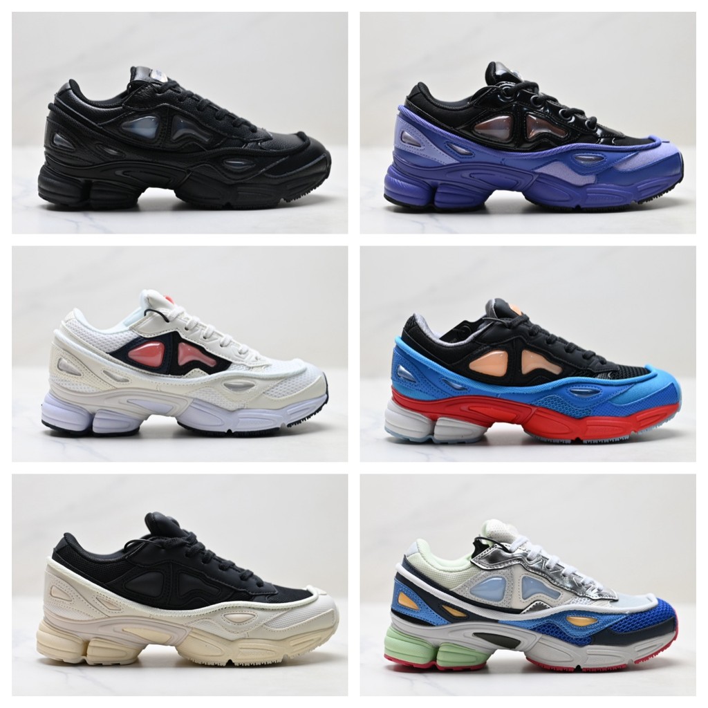 R RAF SIMONS รองเท้ากีฬาแฟชั่นย้อนยุคกันกระแทกรองเท้าวิ่งทุกคู่ Unisex Real Shot