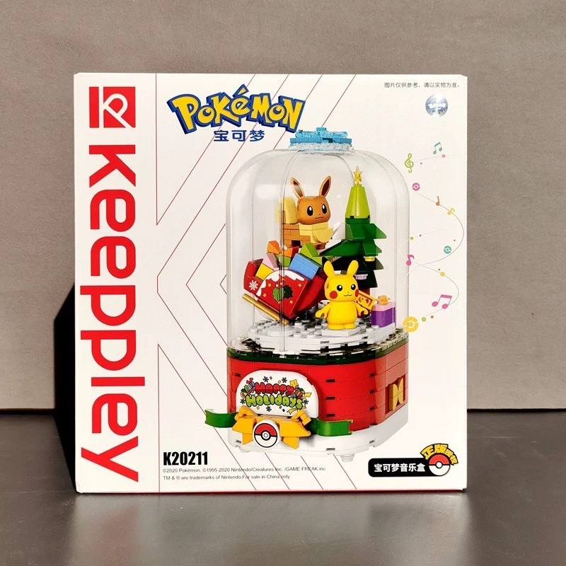 Keeppley Pokémon Music Box Music Box diy Hand-Assemble Building Blocks หมุนได้ Sounder Moving 20211