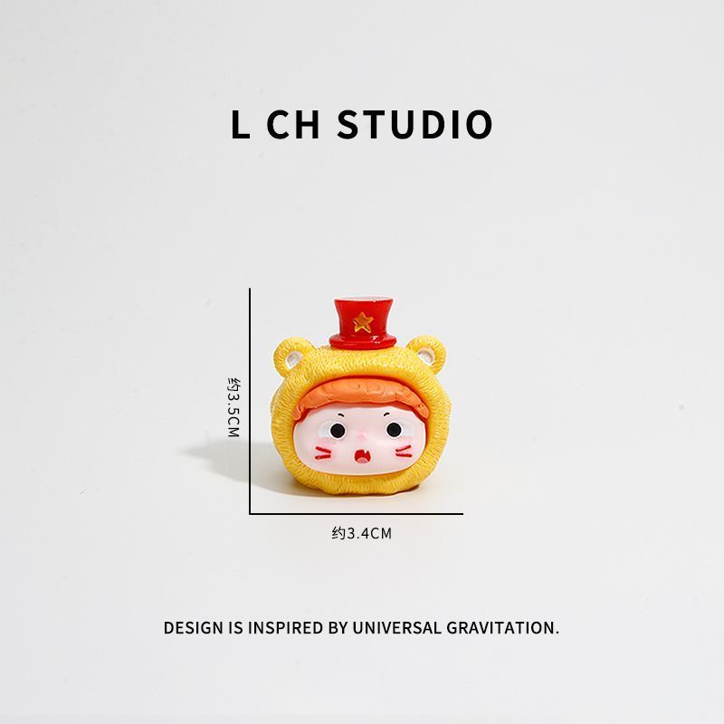 2025 การ์ตูนน่ารัก Circus Ou Cub น่ารักเม็ด Series ตุ๊กตาอินเทรนด์ Play Office Desktop Car ตกแต่ง 7.