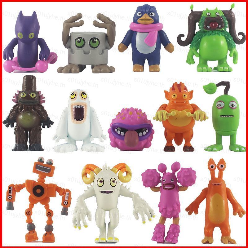 13pcs My Sing Monsters Action Figure Ghazt Noggin Mammott Pango Furcorn Maw Drumpler PomPom ของเล่นเ